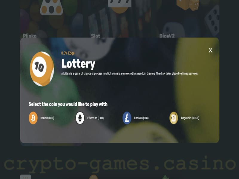 Crypto Lotteries at Crypto Games casino | Play and Win Bitcoin